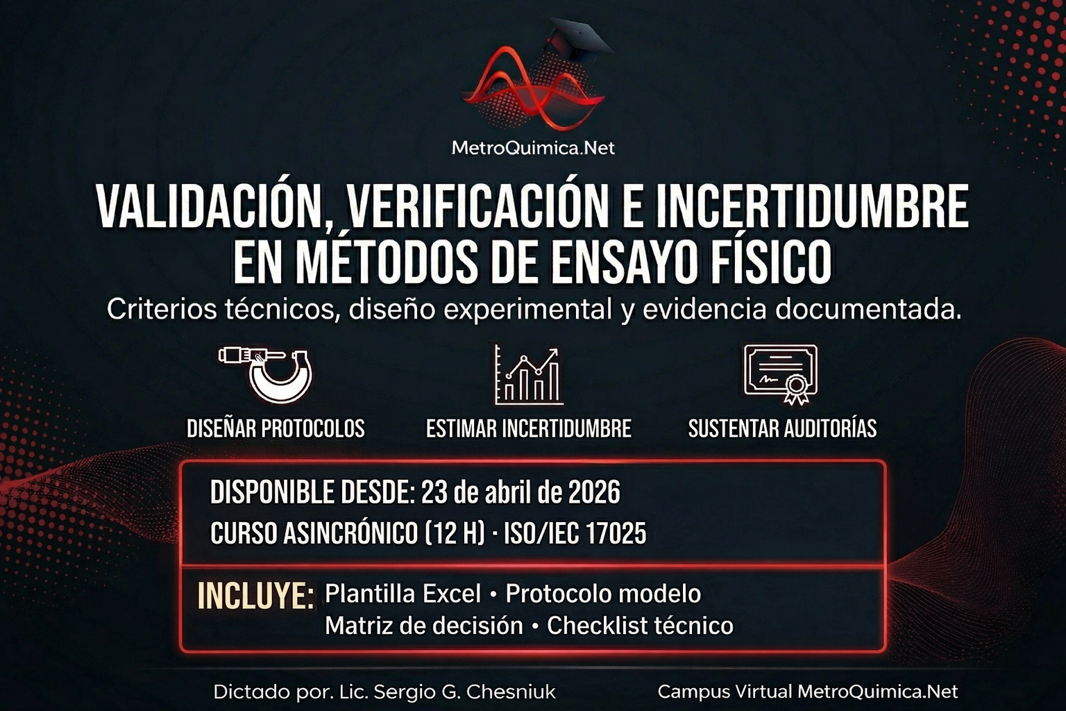 Validación, Verificación e Incertidumbre en Métodos de Ensayo Físico
